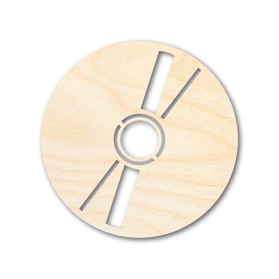 Unfinished Wood CD Shape | DIY Craft Cutout 18" / 1/8"