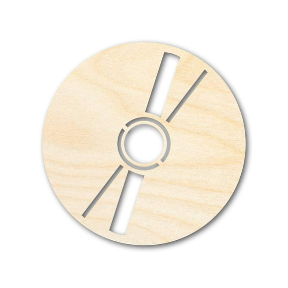 Unfinished Wood CD Shape | DIY Craft Cutout 4" / 1/2"