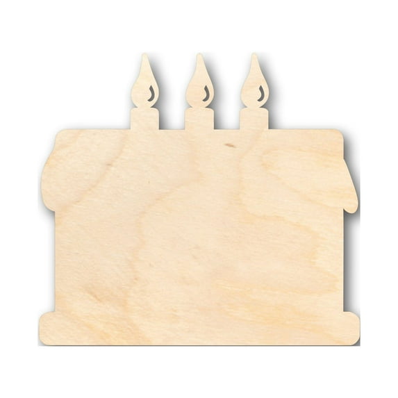 Unfinished Wood Cake Shape - Craft - up to 46" DIY 10" / 1/2"