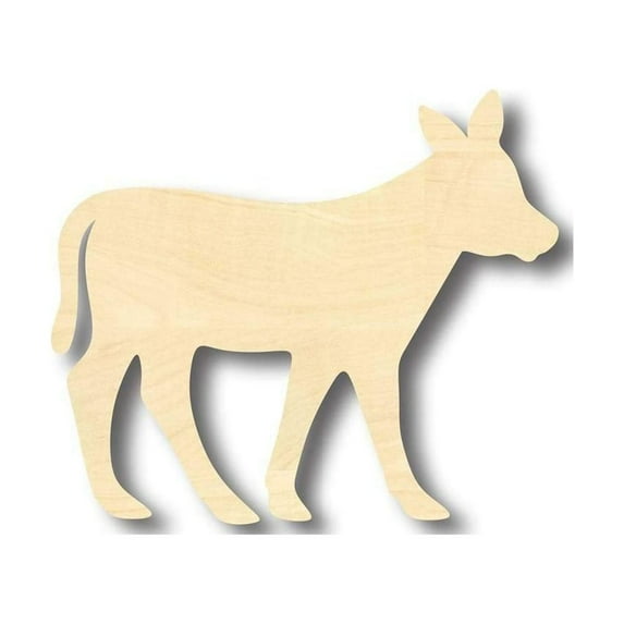 Unfinished Wood Calf Shape - Animal - Craft - up to 46" DIY 24" / 1/4"