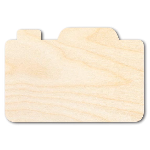 Unfinished Wood Camera Shape | DIY Craft Cutout 8" / 1/8"