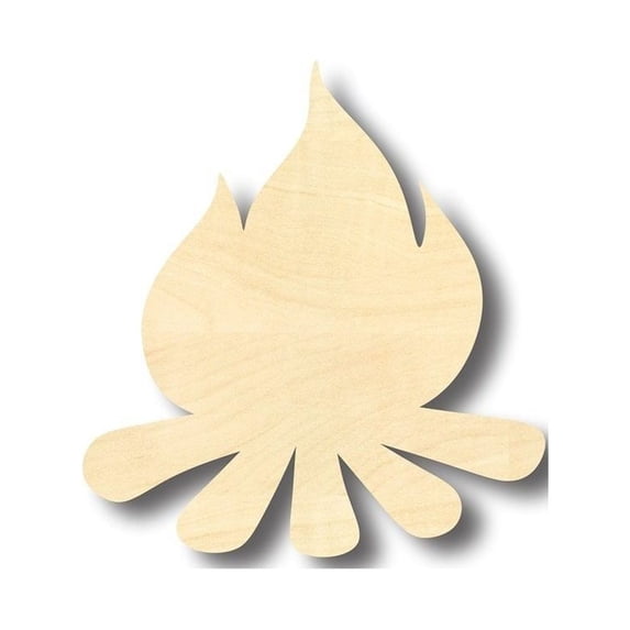 Unfinished Wood Campfire Shape - Camping - Craft - up to 46" DIY 12" / 1/4"
