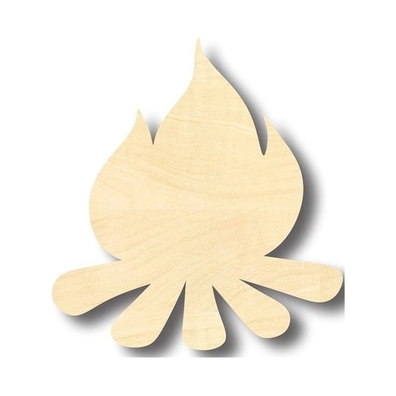 Unfinished Wood Campfire Shape - Camping - Craft - up to 46" DIY 3" / 1/2"