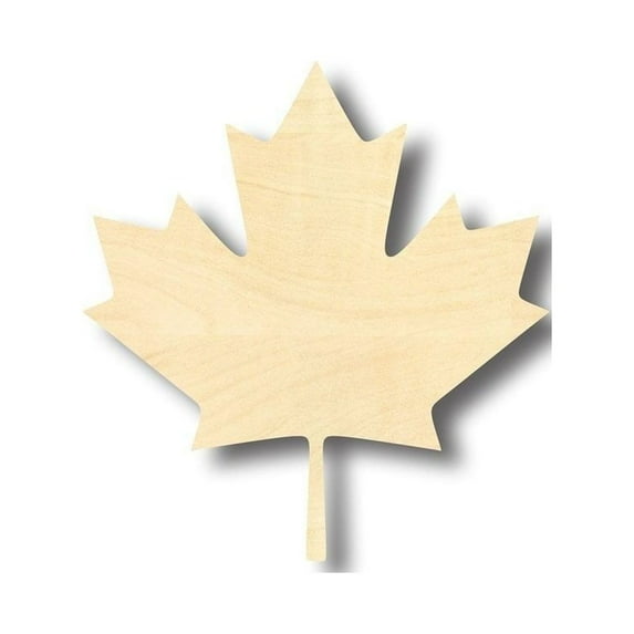Unfinished Wood Canadian Maple Leaf Shape - Leaves - Craft - up to 46" DIY 10" / 3/4"