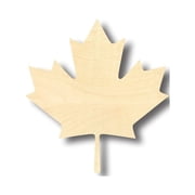 Unfinished Wood Canadian Maple Leaf Shape - Leaves - Craft - up to 46" DIY 4" / 1/8"