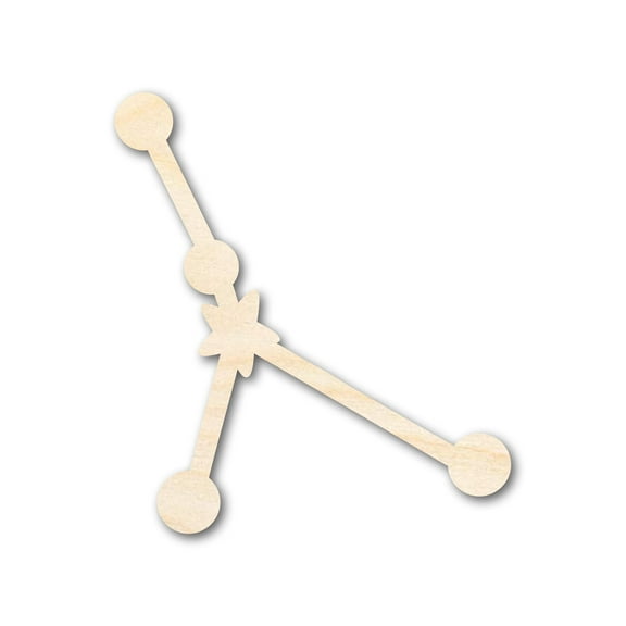 Unfinished Wood Cancer Constellation Shape - Zodiac Craft - up to 46" 16" / 1/2"