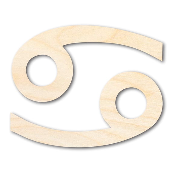 Unfinished Wood Cancer Sign Shape - Zodiac Craft - up to 46" 7" / 1/2"