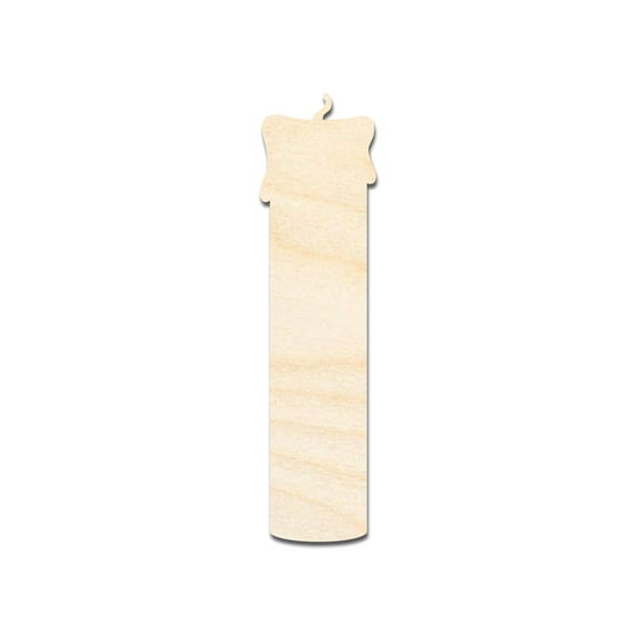 Unfinished Wood Candle Shape - Craft - up to 46" 20" / 3/4"
