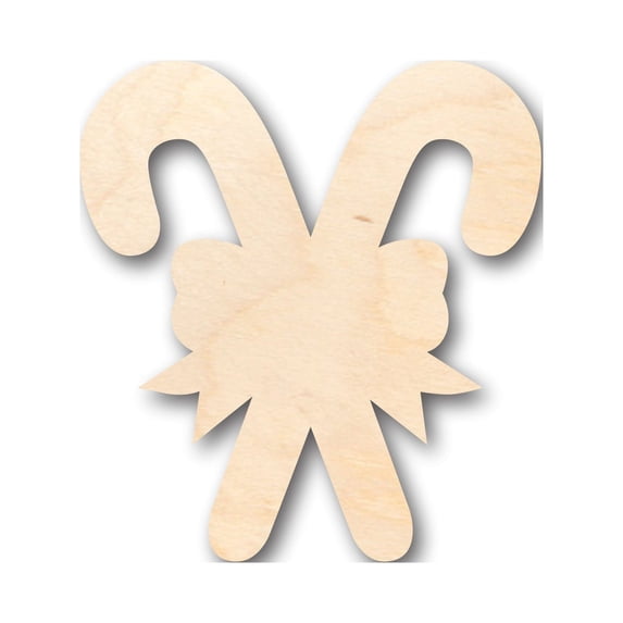 Unfinished Wood Candy Cane Shape - Craft - up to 46" DIY 20" / 1/8"