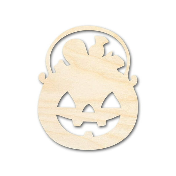 Unfinished Wood Candy Jack-O-Lantern Shape - Craft - up to 46" 46" / 3/4"