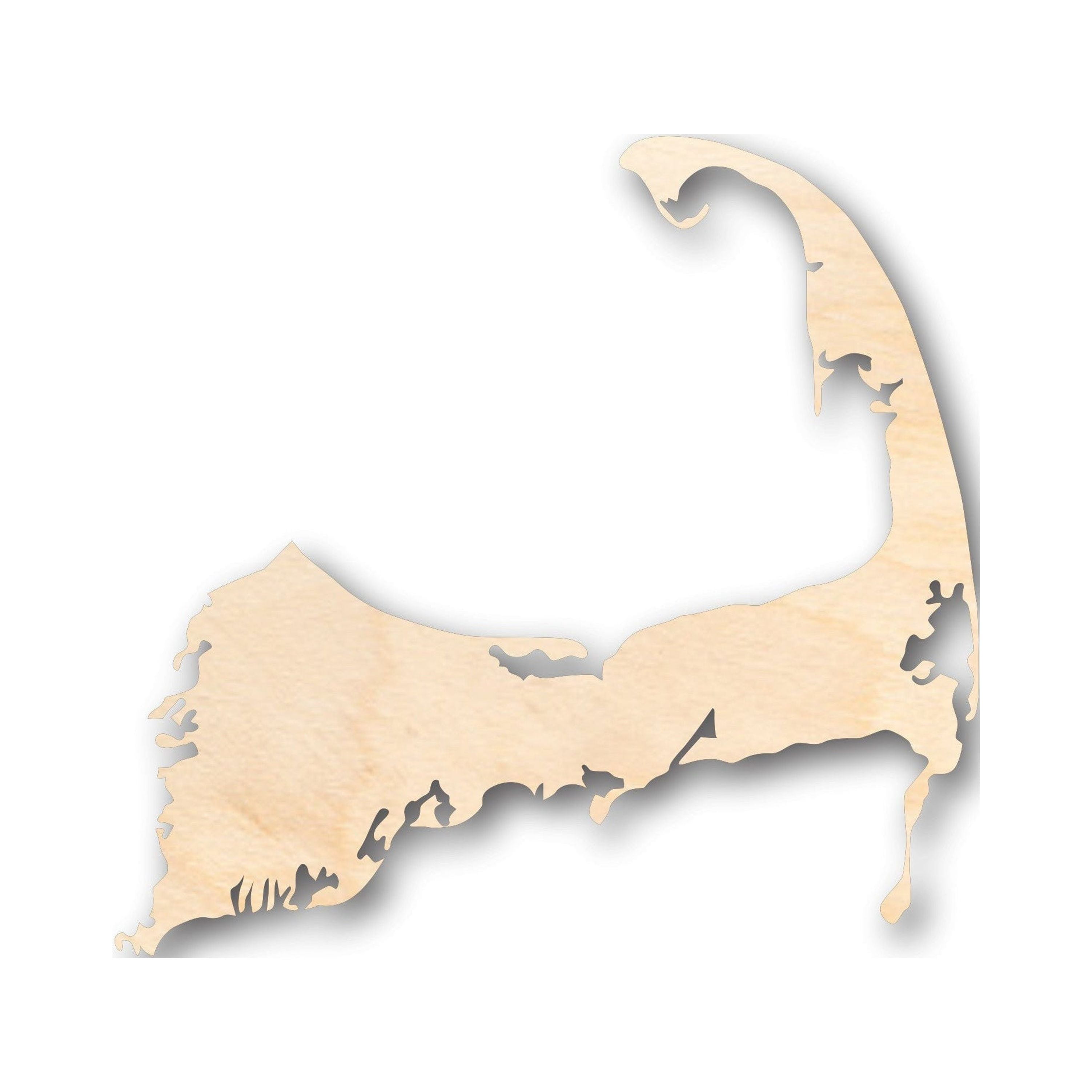 Unfinished Wood Cape Cod Shape Craft up to 36" DIY 8" / 1/8