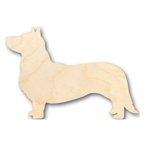 Unfinished Wood Cardigan Welsh Corgi Shape - Craft - up to 46" DIY 36" / 1"