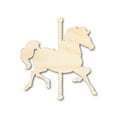 thumbnail image 1 of Unfinished Wood Carousel Horse Shape | Amusement Park | Craft Cutout 14" / 1/4", 1 of 3