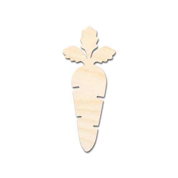 Unfinished Wood Carrot Shape - Garden Vegetable Craft - up to 46" DIY 8" / 1/2"