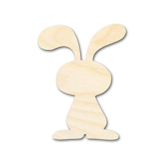 Unfinished Wood Cartoon Bunny Shape 3" / 1/2"