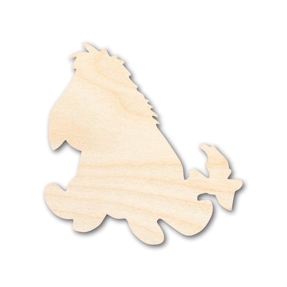Unfinished Wood Cartoon Donkey Shape - Craft - up to 46" DIY 4" / 1/8"