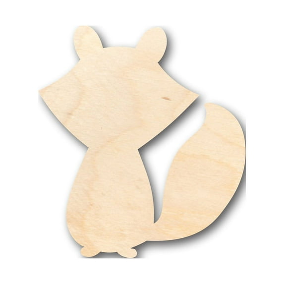 Unfinished Wood Cartoon Fox Shape - Craft - up to 46" DIY 30" / 1"