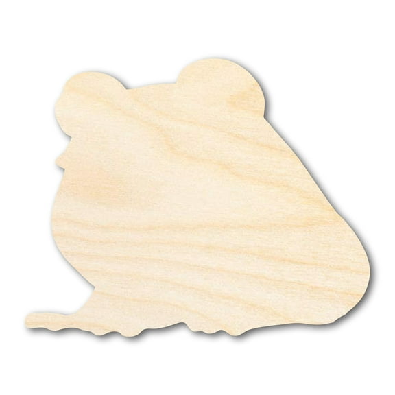 Unfinished Wood Cartoon Frog Shape 3" / 1/4"