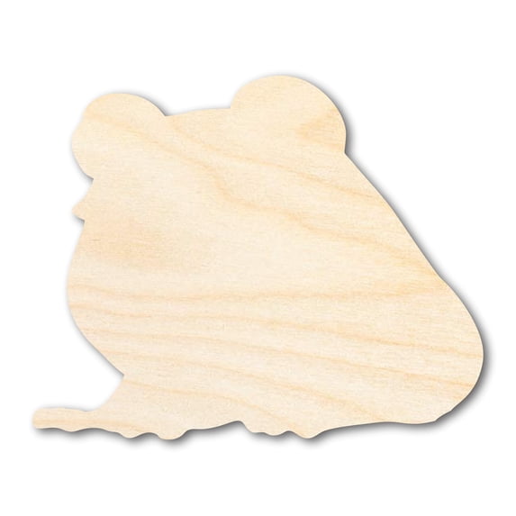 Unfinished Wood Cartoon Frog Shape | DIY Craft Cutout 8" / 1/4"