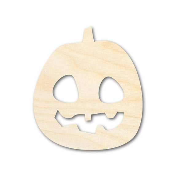 Unfinished Wood Carved Pumpkin Shape - Craft - up to 46" 6" / 1/2"