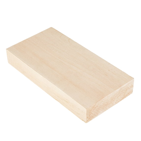 Unfinished Wood Carving Board Rectangle White 200x100x30mm