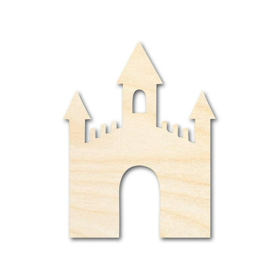 Unfinished Wood Castle Shape - Craft - up to 46" 24" / 1/2"