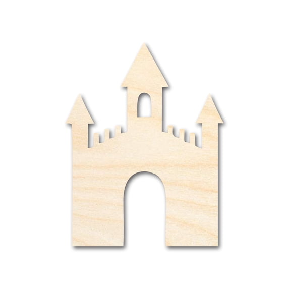 Unfinished Wood Castle Shape - Craft - up to 46" 6" / 1/4"