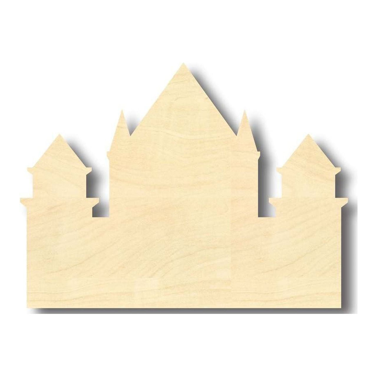 Unfinished Wood Castle Shape - Middle Ages - Craft - Up To 24