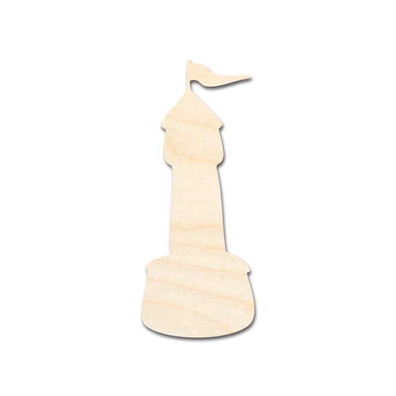 Unfinished Wood Castle Tower Shape - Medieval Fairytale Castle Craft - up to 46" 10" / 1/8"