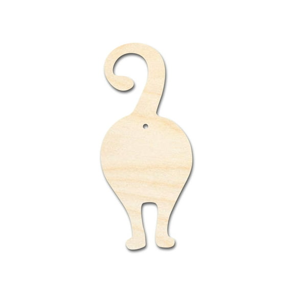 Unfinished Wood Cat Backside Shape - Pet Craft - up to 46" 20" / 1/2"