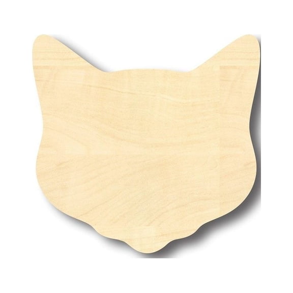 Unfinished Wood Cat Head Shape - Animal - Pet - Craft - up to 46" DIY 7" / 1/2"