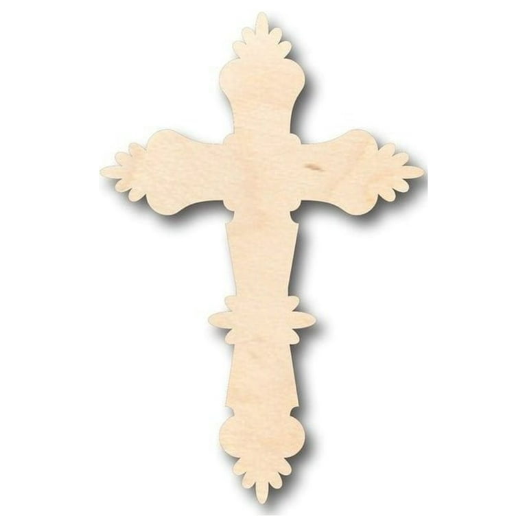 Unfinished Wood Catholic Cross Shape - Easter - Christian - Craft - up to  24 DIY 14 / 1/8 