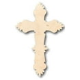 thumbnail image 1 of Unfinished Wood Catholic Cross Shape - Easter - Christian - Craft - up to 46" DIY 8" / 1/8", 1 of 3