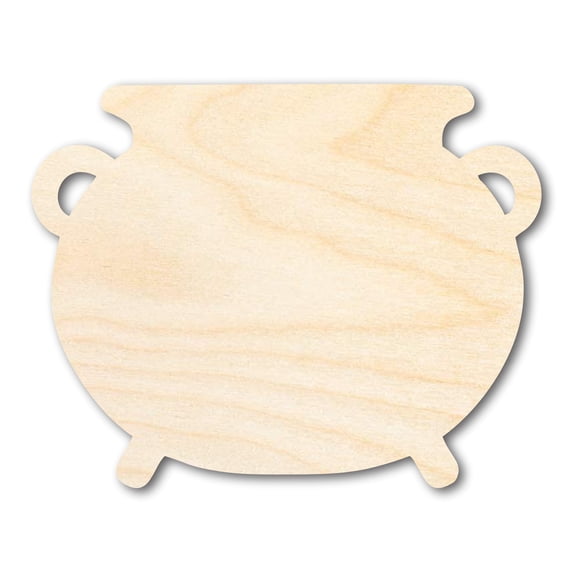 Unfinished Wood Cauldron Shape | DIY Craft Cutout 24" / 1/8"