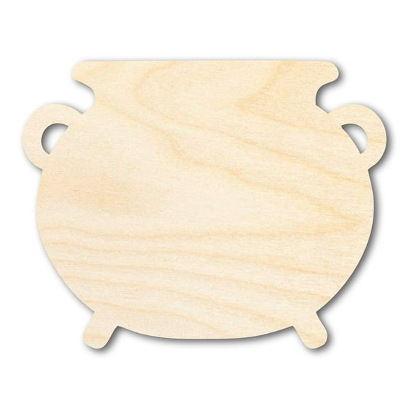 Unfinished Wood Cauldron Shape | DIY Craft Cutout | up to 46" DIY 6" / 1/8"