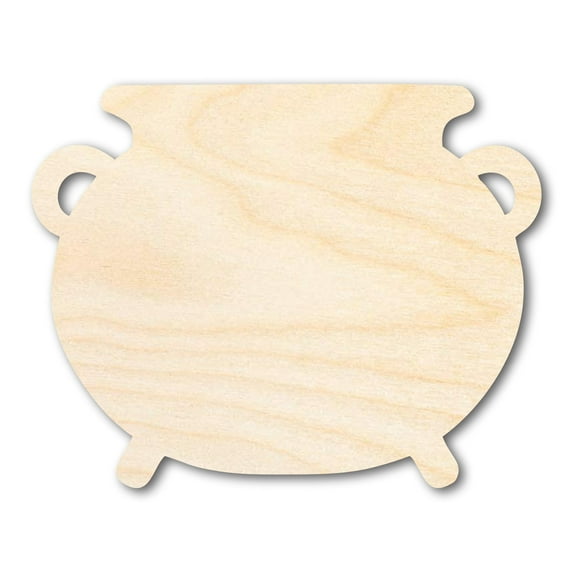 Unfinished Wood Cauldron Shape | DIY Craft Cutout | up to 46" DIY 7" / 1/4"
