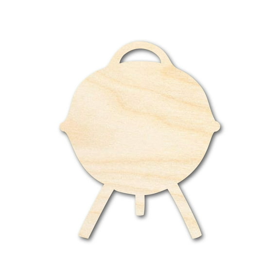 Unfinished Wood Charcoal Grill Shape - Craft - up to 46" DIY 8" / 1/4"