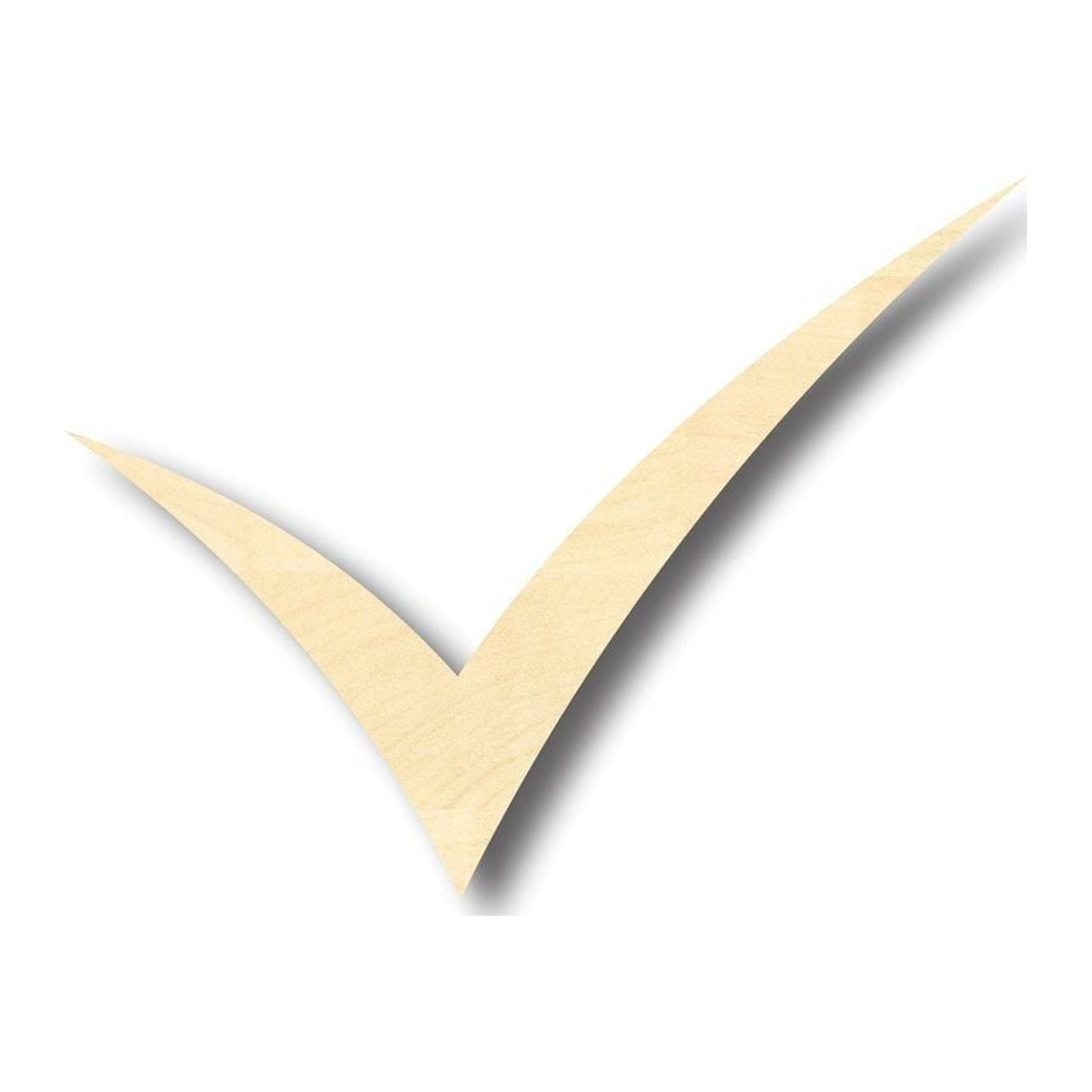 Unfinished Wood Check Mark Symbol - Craft - up to 24