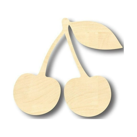 Unfinished Wood Cherry Shape - Fruit - Craft - up to 46" DIY 10" / 1/4"