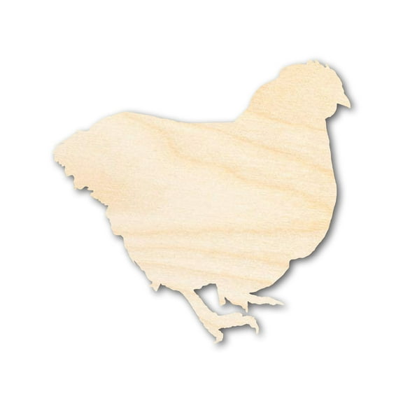 Unfinished Wood Chicken Shape - Craft - up to 46" 5" / 1/8"