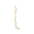 thumbnail image 1 of Unfinished Wood Chile Country Shape - South America Craft - up to 46" DIY 42" / 1", 1 of 3