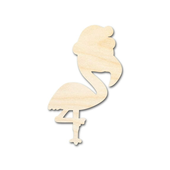 Unfinished Wood Christmas Flamingo Silhouette 10" / 1/2"