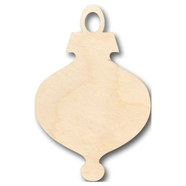 Unfinished Wood Christmas Ornament Bulb Shape- Craft - up to 46" DIY 7" / 1/8"