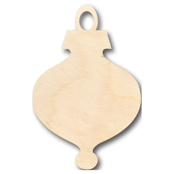 Unfinished Wood Christmas Ornament Bulb Shape- Craft - up to 46" DIY 46" / 1"