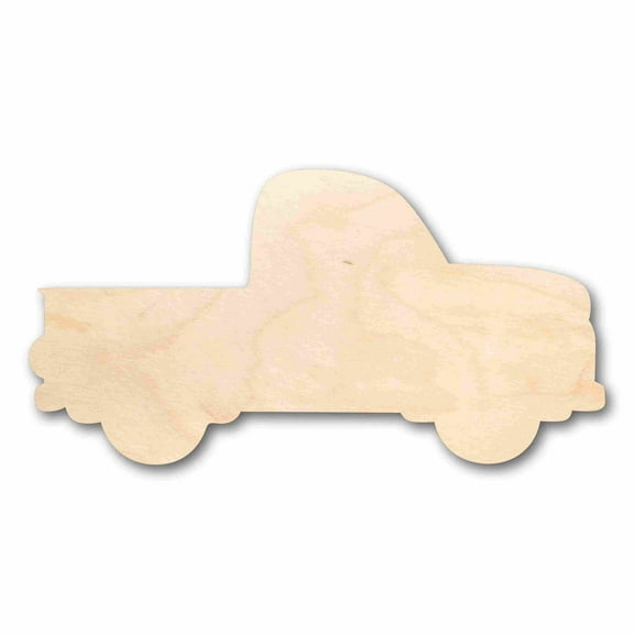 Unfinished Wood Christmas Tree Car Truck Silhouette - Craft- up to 46" DIY 7" / 1/8"