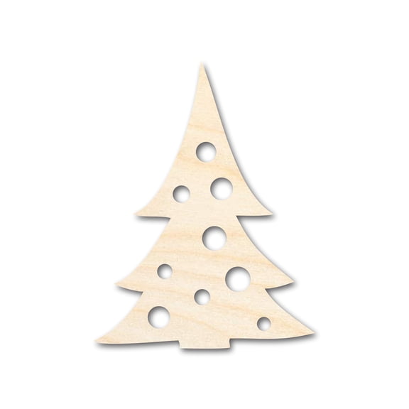 Unfinished Wood Christmas Tree Shape | Craft Cutout 3" / 1/4"