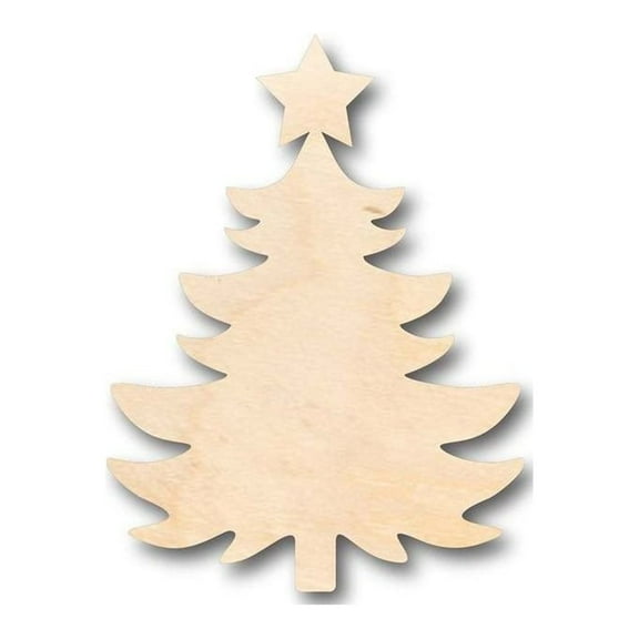 Unfinished Wood Christmas Tree Shape - Craft - up to 46" DIY 3" / 1/2"