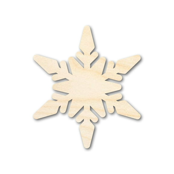 Unfinished Wood Chunky Snowflake Shape 6" / 1/8"