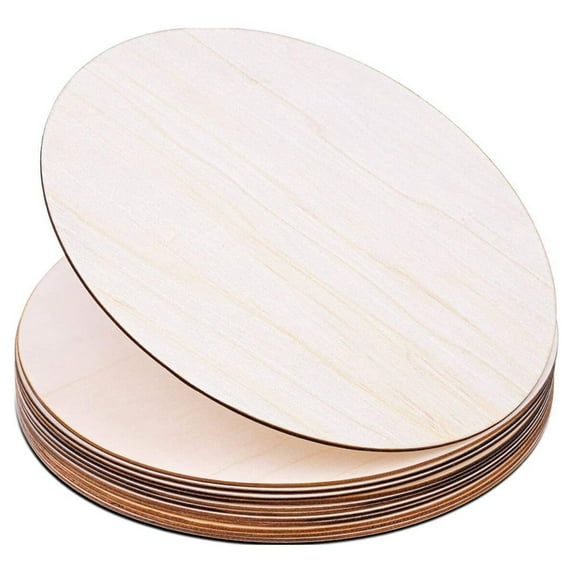 Unfinished Wood Circles for Crafts, 11.8 Inch Round Wooden Discs, Wood Slice Ornament Blanks Wood Cutouts Wooden Tags for Sign DIY Gift Tags Christmas Home Party Decor