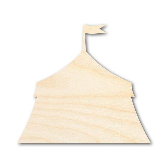 Unfinished Wood Circus Tent Shape 3" / 1/8"